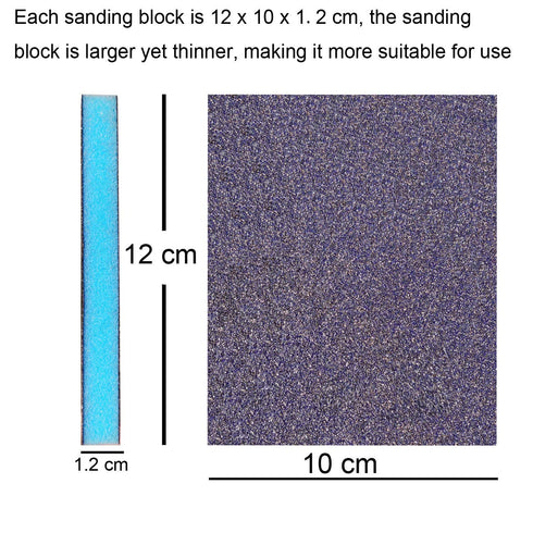 12 Pack 80 Grit Coarse Grade Sanding Sponge Blocks, Washable and Reusable Sand Sponge Kit for Polishing Wood and Metal
