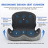 Set Premium Ergonomic Seat Cushion with Back Support, Non-Slip Base for Office Chair, Memory Foam Lumbar Pillow, Back