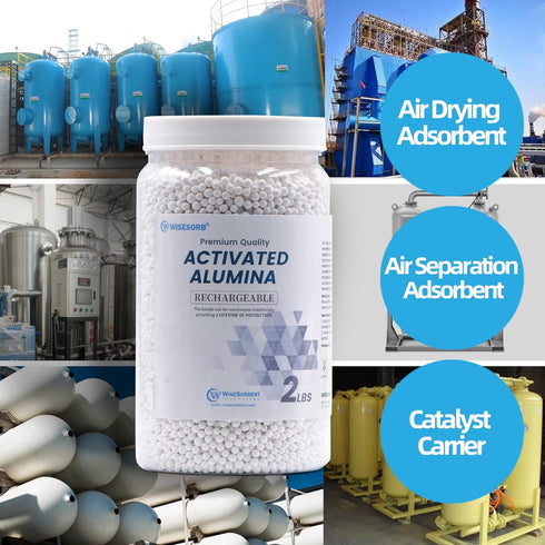 Wisesorb 4 LBS Activated Alumina, Reusable Desiccant Dehumidifier, Alumina Desiccant for Moisture Control