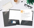 Better Office Products 2 Pocket Glossy Laminated Gray Paper Folders, Box of 25, Letter Size