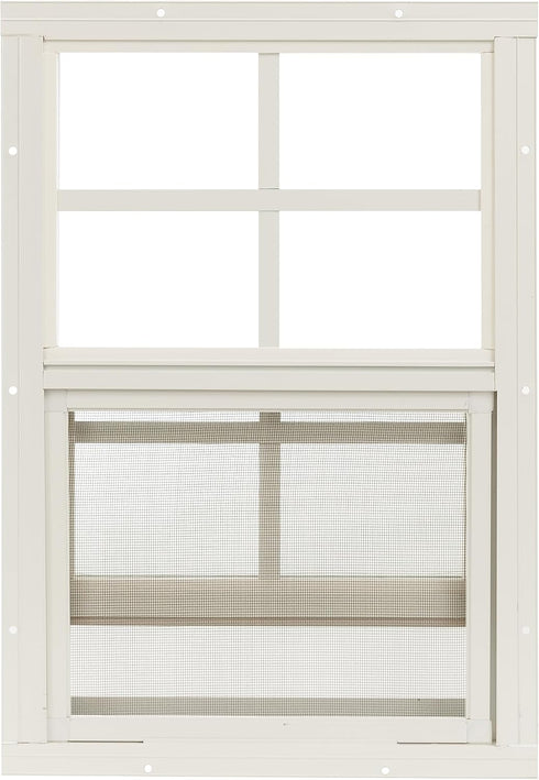18x27 (1-Pack) Shed Windows | Sliding Windows with Tempered Glass & Screens | Flush Mount, Brown Aluminum Frames