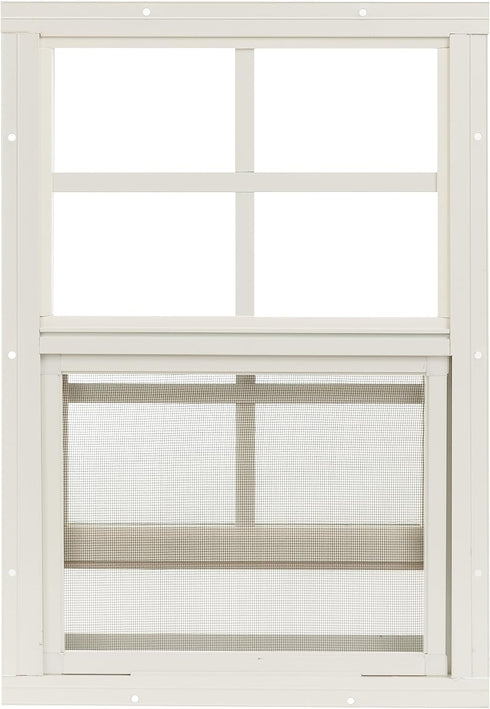 12x18 (2-Pack) Shed Windows | Sliding Windows with Tempered Glass & Screens | Flush Mount, Brown Aluminum Frames