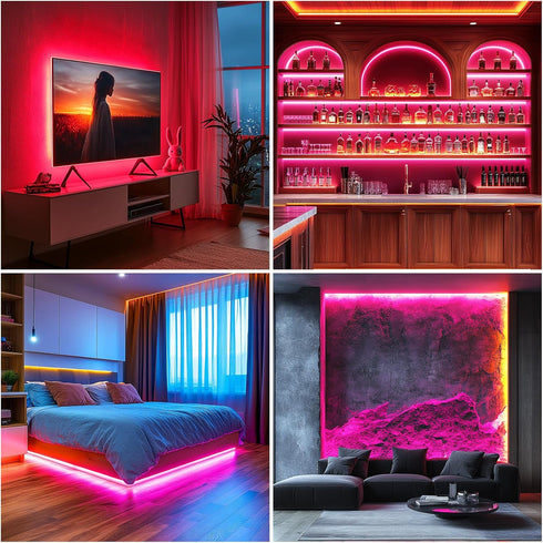 6.56 1152 5V (6.56FT/2M) LED Strip Lights RGB COB FT LEDs USB Color Changing Short Strip Light,Multi Color TV Backlight