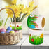 Spring Easter Bulletin Board Border, 2 Rolls of Spring Green Grass and Easter Egg Trim for Classroom Holiday Decorations