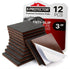 X-PROTECTOR Non Slip Furniture Pads – 12 Premium 3" Furniture Grippers for Floor Protection