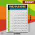 Education Multiplication Chart Math Table Poster - Double Sided on Sturdy Card Stock | 8.5 x 11” | 10 sheets per Pack