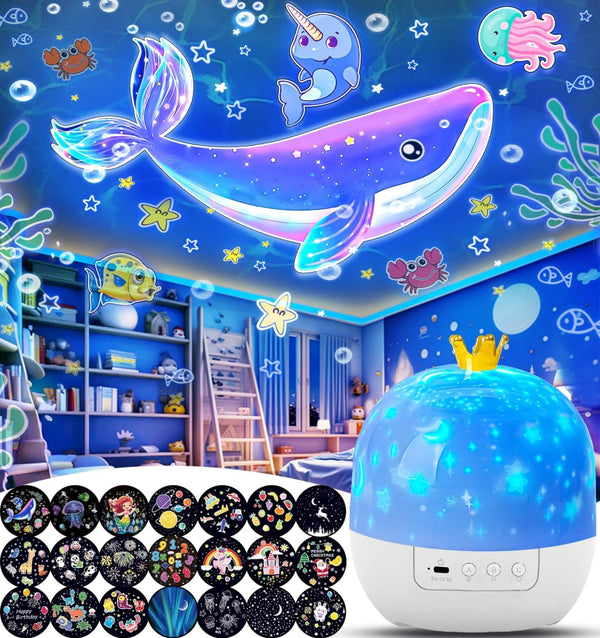 LytRdIt 21 Sets of Films, Projector Night Light for Kids Bedroom, Ceiling, Baby