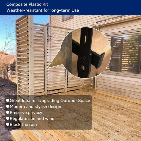 Set 11 Boards(48" (1) Deck Sunblind System Brackets, Louver Hardware Kit for Blinds and Shutters, Each Holds up