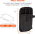 Ergodyne Squids 5544 Barcode Scanner Holster Pouch for Phone Size Mobile Computers, Black, Small, with Belt Clip