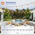 25FT 9 ST38 Bulbs(1 Dimmable 2200K addlon LED Outdoor String Lights Waterproof Patio Lights with Shatterproof