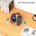 NIUBEE Acrylic Pen Pencil Holder, 6 Compartments for Multi-capacity Marker Storage, 360° Rotating Clear Pencil Cup