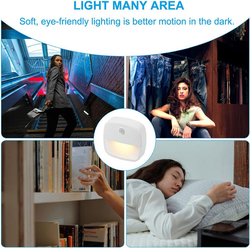 Counter PATIKIL Indoor Stair Lights with Smart Motion Sensor, Battery Operated Under Lighting for Kitchen, Bedroom