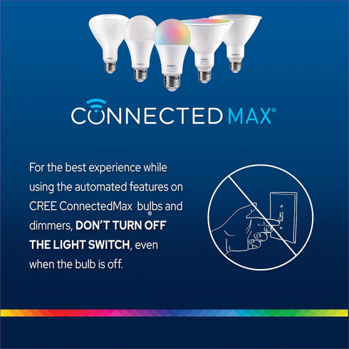 Dimmer, Dimmer, Bulb, 1 Cree Connected Max Smart Remote Control & Remote Control Compatible with Any Connected Max
