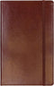 C.R. Gibson MJ5-4792 Brown Bonded Leather Notebook, 240 Ruled Pages, 5" W x 8.25" H