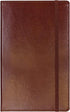 C.R. Gibson MJ5-4792 Brown Bonded Leather Notebook, 240 Ruled Pages, 5" W x 8.25" H