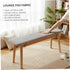 Temeemeg 59x16in Bench Cushions, Soft Corduroy Bench Cushion with Non-Slip Bottom and Ties, Thick Plush Seat Cushion