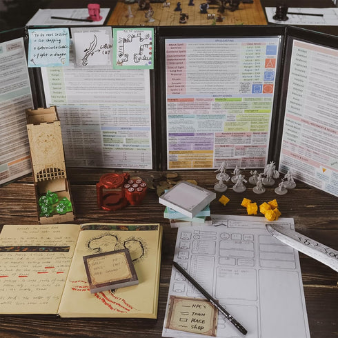 CZYY DND Inspired Sticky Notes, 3x3 Inch Square Self-Stick Notepad, 5 Memo Pads (100 Sheets Each) - D&D Gift for Gamers
