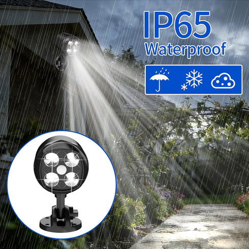 Ottymer 600LM 6000K (2 Packs) Battery Operated Outdoor Motion Sensor Light, Waterproof Wide-Angle Detection Auto On/Off