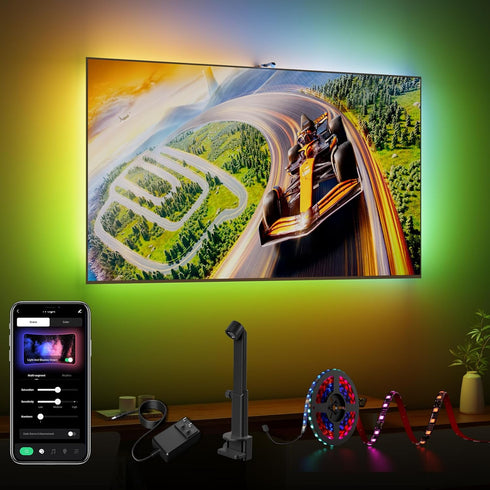 15ft 55-75 Inch DeckTok TV Backlight LED - TV Backlight Sync to Screen PC Monitor for RGB LED Strip Lights Cuttable