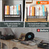 Expandable Desktop Bookshelf Organizer, Metal Office Tabletop Book Storage Rack, Large Tilting Bookcase