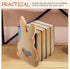 SHERCHPRY Wooden Bunny Bookends Retro Desk Accessories Animal Bookends for Desk and Shelf Organization Compact Wooden