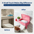 Zzaki Pink Toilet Paper Holder with Shelf & Storage Wall Mount Adhesive or Screw Installation Wipes Dispenser and Phone