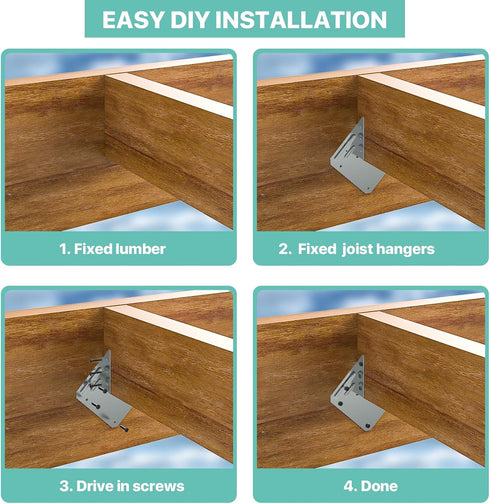 20 pcs Hurricane Ties for Rafters, Galvanized Hurricane Straps, 18-Gauge Rafter Tie Brackets for Roofing Trusses