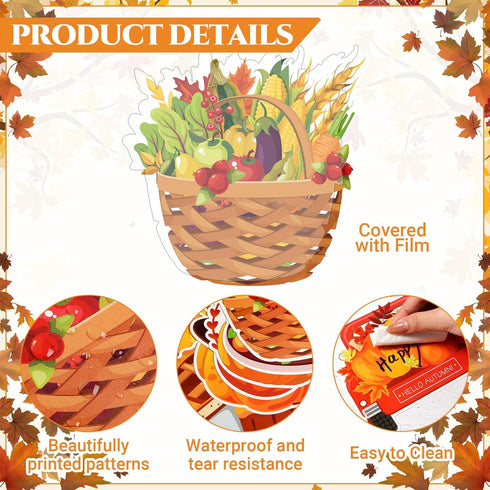 Happy Thanksgiving Classroom Bulletin Board Cutout, Fall Pumpkin Gnome Turkey Decorations for Autumn Harvest School