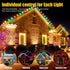 50FT 2-in-1 Permanent Outdoor Lights, Waterproof Eaves & Ground Stakes LED String Lights with App/Remote Control
