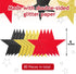 Gejoy 80 Pieces Glitter Star Cutouts Paper Star Confetti Cutouts for Bulletin Board Classroom Wall Movie Party Decoration Supply, 6 Inches Length (Red, Black, Gold)