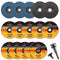 16Pcs 3 Inch Cut-Off Wheel Grinding Kit with 3/8" Arbor, 1/4" Stem Mandrel for Metal, Stainless Steel, Wood