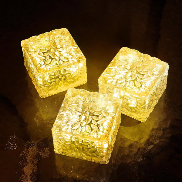 JKIMK Solar Brick Lights - Outdoor Waterproof Patio & Garden Decor (3