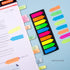 Fluorescent Translucent Sticky Note Flags, 1200 Pcs Total, 10 Color Tabs, Arrow Index Tabs, Page Flag Markers