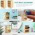 Bamboo Desk Organizer Storage Accessories, Ultra-large 13 Compartments, Easy DIY Assembly, Rotating Desktop Organizer