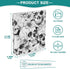 Naanle 1.5’’ 3-Ring Binder with Clipboard, 3 Clear Inside Pockets, Decorative Hardcover for School Home Supplies,
