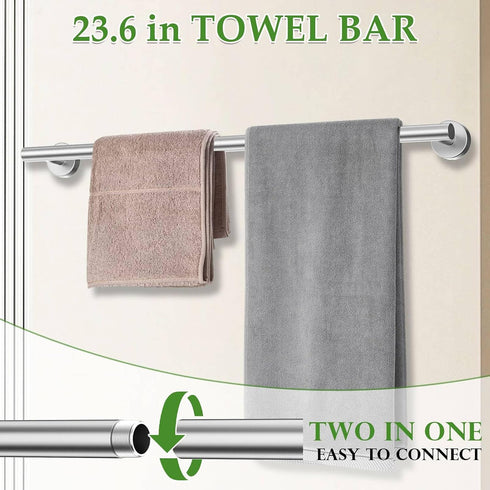 5-Piece Set Set 23.6 Towel Bar Brushed Nickel Bathroom Hardware Include Towel Bar Towel Ring Paper Towel Holder Coat