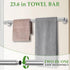 5-Piece Set Set 23.6 Towel Bar Brushed Nickel Bathroom Hardware Include Towel Bar Towel Ring Paper Towel Holder Coat