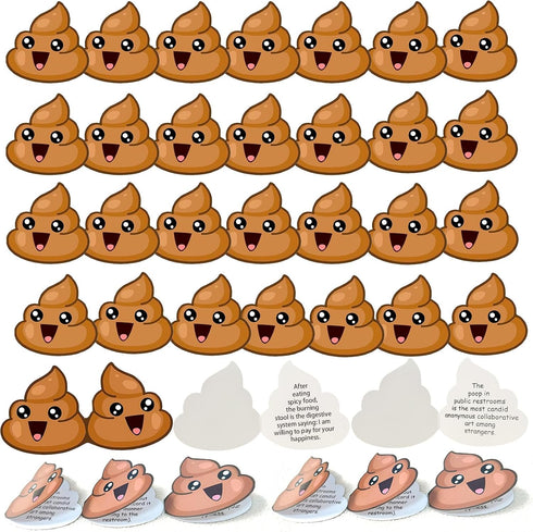 poliman 30Pcs Positive Poo Cards, Emotional Support Poo, Humorous Positive Affirmation Cards for