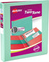 Avery Two-Tone Durable View 3 Ring Binder, Mint/Coral, 1 Inch Slant Rings
