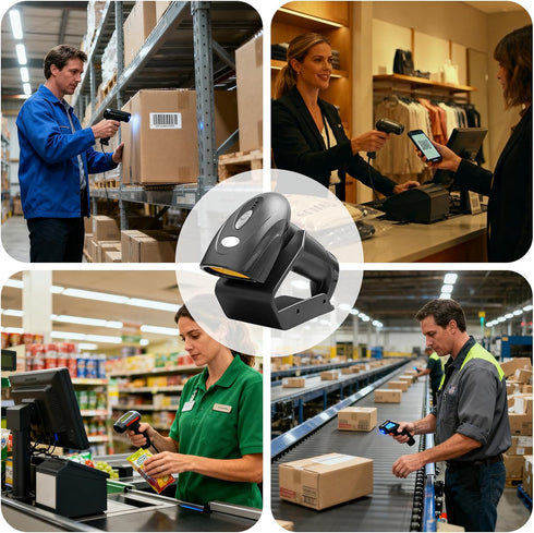 Quinnsus LS2208, DS2278, LI4278 Universal Barcode Scanner Holder | Wall Mount Bracket for Zebra & Most Symbol Barcode