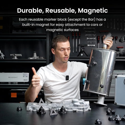 6 3D 3D 3D 3D 3D 3D Revopoint Pieces Magnetic Ball Marker Kit for Scanning, Scanning Markers for Scanners, Tracking
