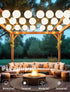 27.5FT 10 G40 Bulbs, Lantern String Lights Outdoor, White Lantern String Lights Plug in with Nylon Lanterns and LED