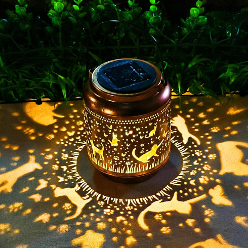 Neioaas Cat Solar Lantern - Waterproof Outdoor Hanging Lights, Perfect Cat Lover Gifts