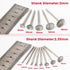 Stone Carving Set Diamond Burr Bits Compatible with Dremel, 13PCS Polishing Kits Rotary Tools Accessories with 2.35mm 3mm Shank Bowl Shape for Carving, Engraving, Grinding, Stone, Rocks, Jewelry