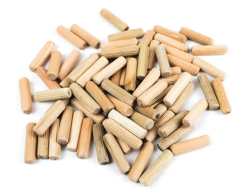 Berta 5/16" x 1 1/2" Wooden Dowel Pins, Fluted Wood Dowel Plugs with Beveled Ends, Accessory Kit for Woodworking (100)