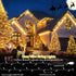 200 500 8 FT LED Christmas Lights Outdoor Fairy Lights Plug In Extra Long String Lights Clear Wire Waterproof Modes