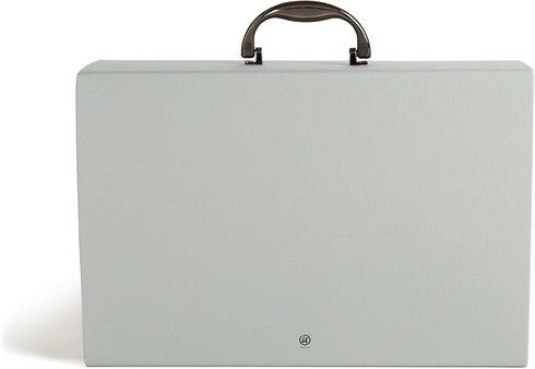 U Brands Expanding 19 Pocket Fashion File Folder, Gray Linen, 15.4” x 10.5”
