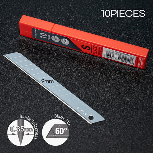 DORCO S102 Snap-Off Utility Knife, Precision 9mm with Comfort Grip and Auto-Lock System, Professional Tool