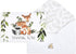 All Ewired Up 50 Pack Watercolor Woodland Greenery Thank You Cards, Cute