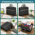 PU Leather Accordion File Organizer - 26 Pockets, Expanding File Folder with Handle, Black